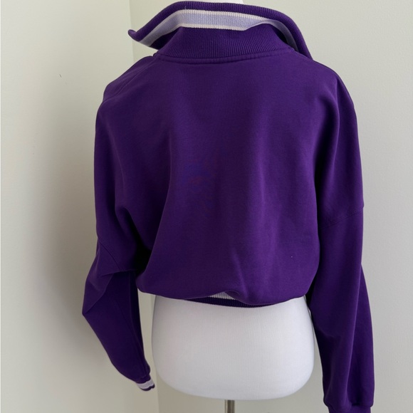 Lululemon Perfectly Oversized Ringer Funnel-Neck Half Zip College Purple - Picture 5 of 7
